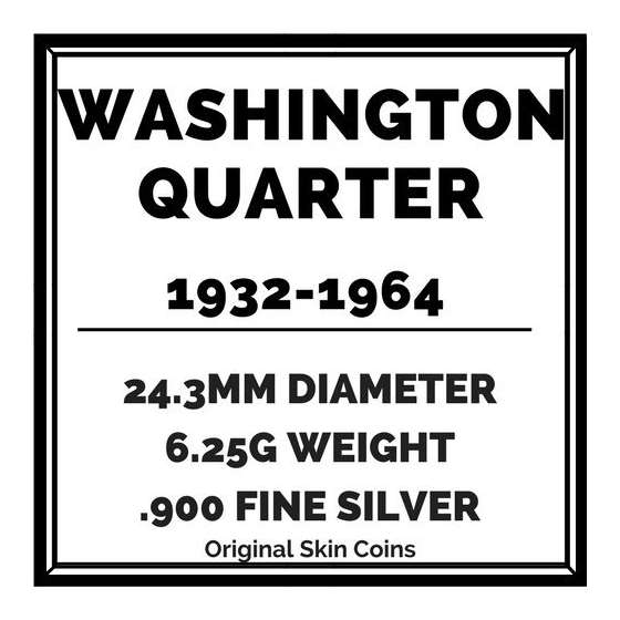 1960 U.S. Washington Quarter 90 Silver Coin, Min-3