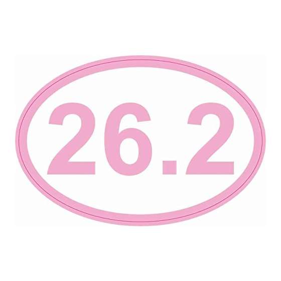 4.5 X 3 And Pink Marathon 26.2 Running Run Bumper