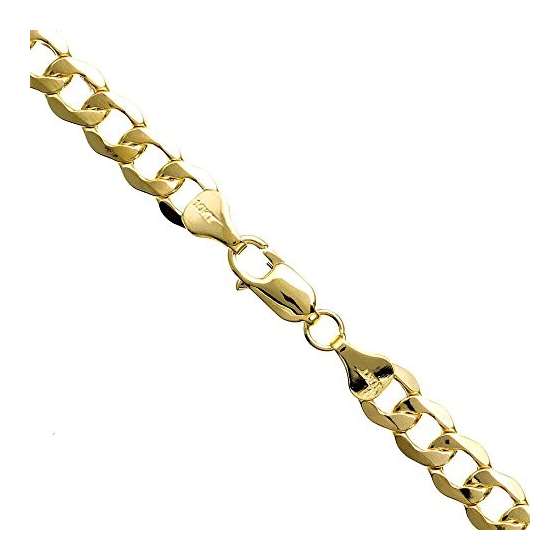 10K YELLOW Gold HOLLOW ITALY CUBAN Chain - 24 Inch