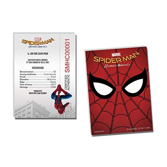 2017 CK Spider-Man Homecoming Marvel 1 Oz Silver-3