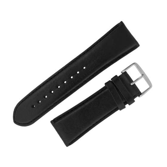 Assorted Watch Strap 27Mm Black Leather With Tang