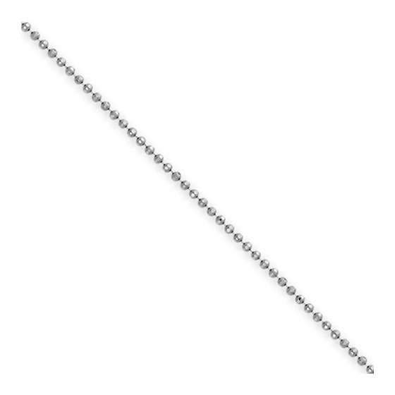 10K WHITE Gold SOLID MOON CUT OP X 2S1 Chain 22 In
