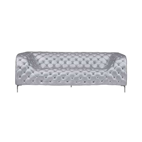 Modern Providence Sofa, Silver