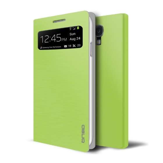 Brushed Lime Samsung Galaxy S4 View Flip Cover Cas