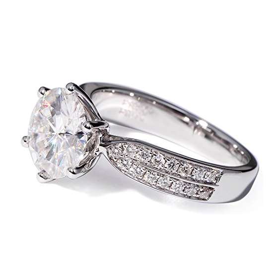 3 Carat Lab Grown Moissanite Wedding Ring With D-3