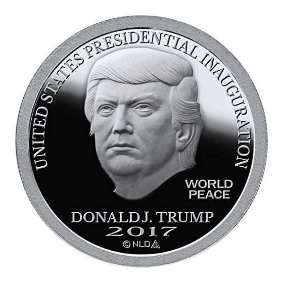 2017 DONALD TRUMP INAUGURAL SILVER DOLLAR COIN 2-3