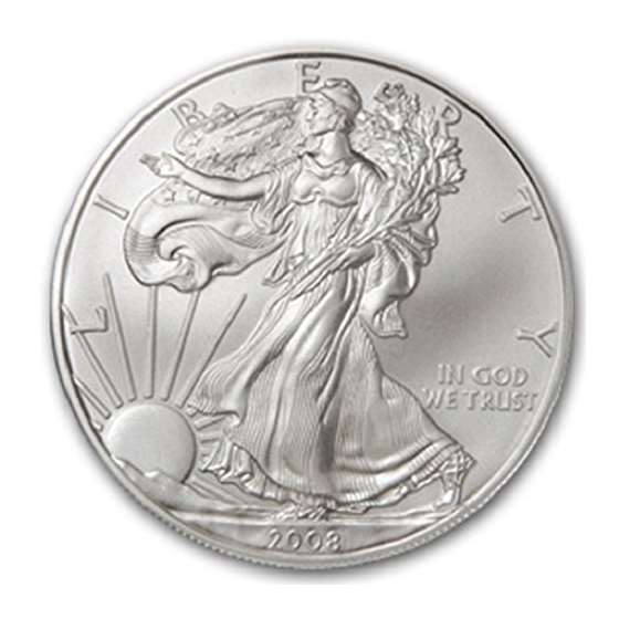 2008 U.S. Silver Eagles-Gem Brilliant Uncirculated