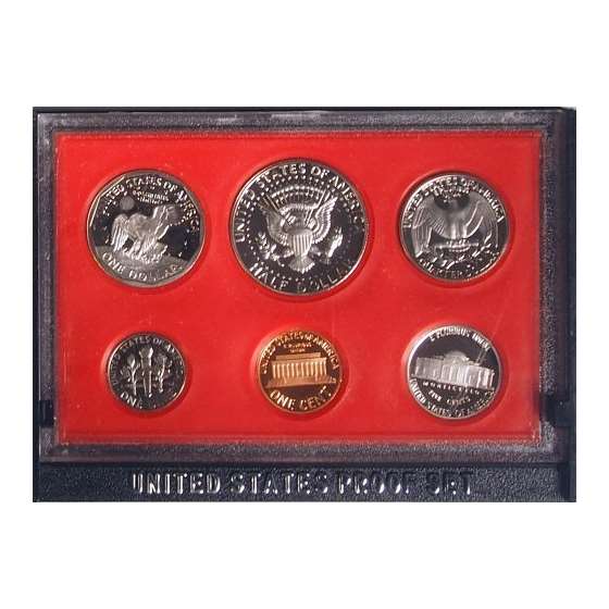 1980 Us Mint Proof 6 Coin Set Original Box-3