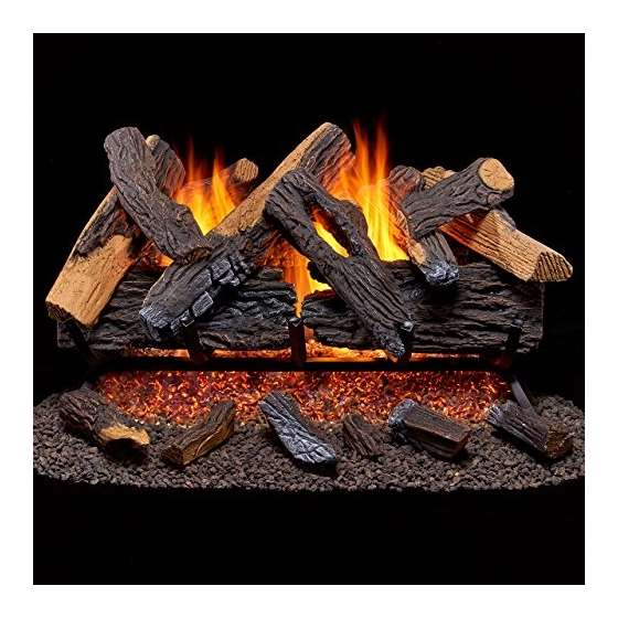 Vented Natural Gas Fireplace Log Set - 30 In., 65,