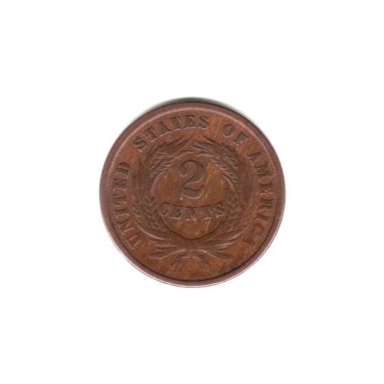 Civil War Era 1864 U.S. Two-Cent Piece Coin