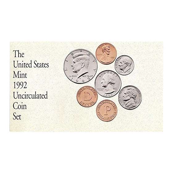 1992 P D US Mint 10-Coin Mint Set Uncirculated-3
