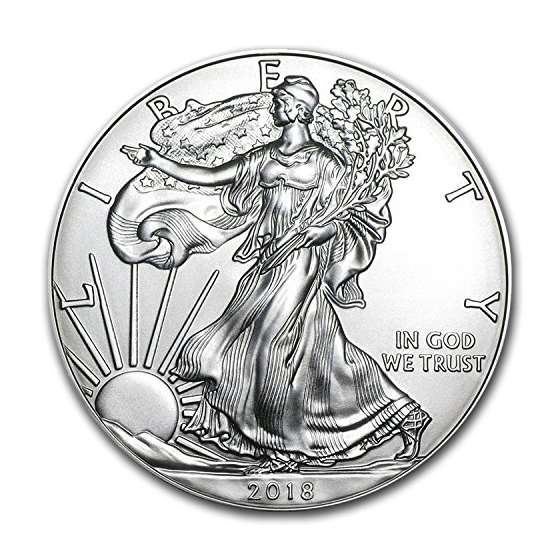 2018 1 Oz Silver American Eagle Coins BU Lot, Ro-3