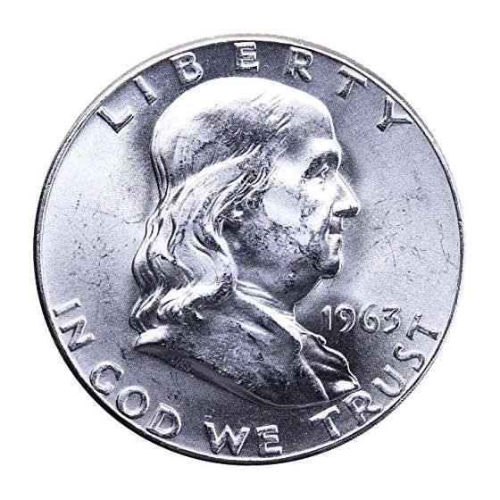 1963 Beautiful Brilliant Uncirculated Franklin Hal