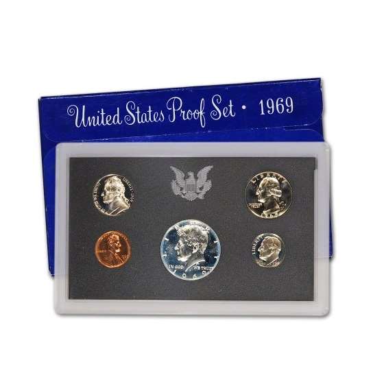 1969 S US Mint Proof Set OGP