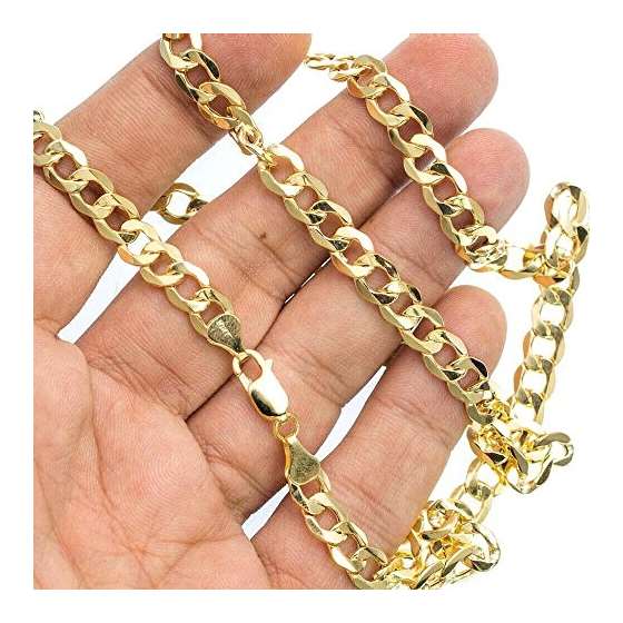 10K YELLOW Gold HOLLOW ITALY CUBAN Chain - 24 In-3