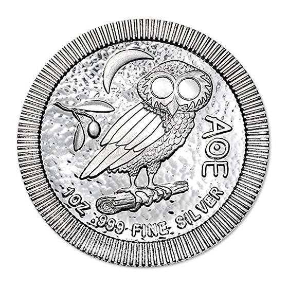 2017 NU 1 Oz Silver Athenian Owl Stackable Coin 2