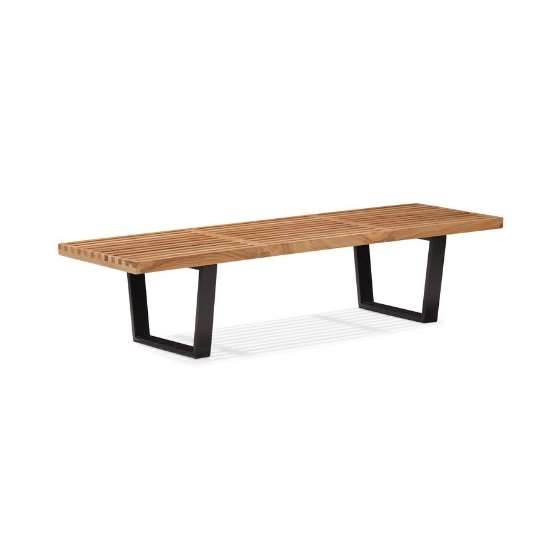 Modern Heywood Triple Bench, Natural