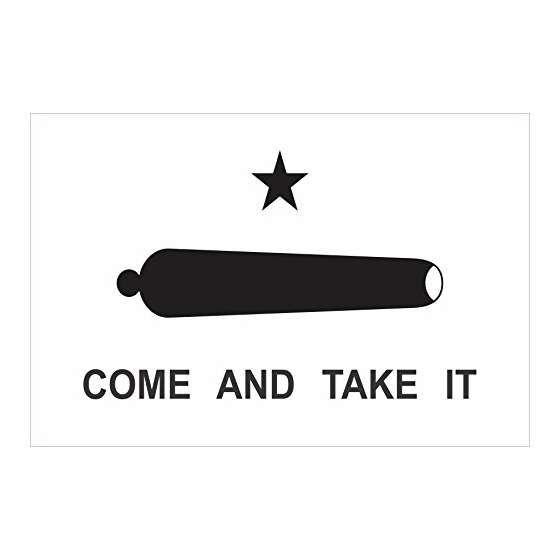 5In X 3In Come And Take It Gonzales Flag Vinyl Bum