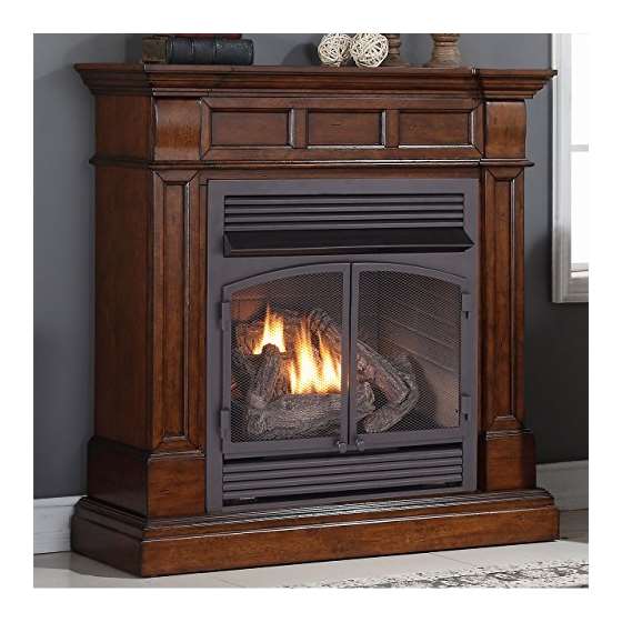 Dual Fuel Vent Free Gas Fireplace - 32,000 BTU, Re