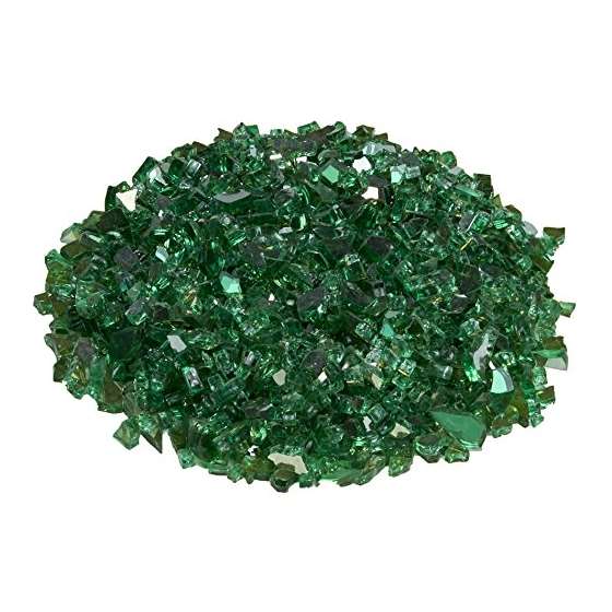 1/4 Inch Premium Reflective Emerald Fire Glass -3