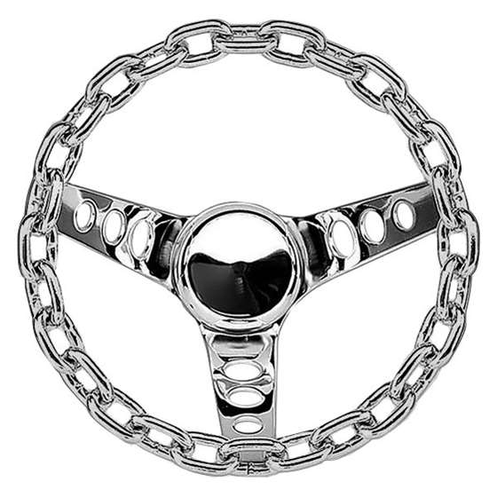 3-Spoke Chrome Steel Design Chain Series Steering 