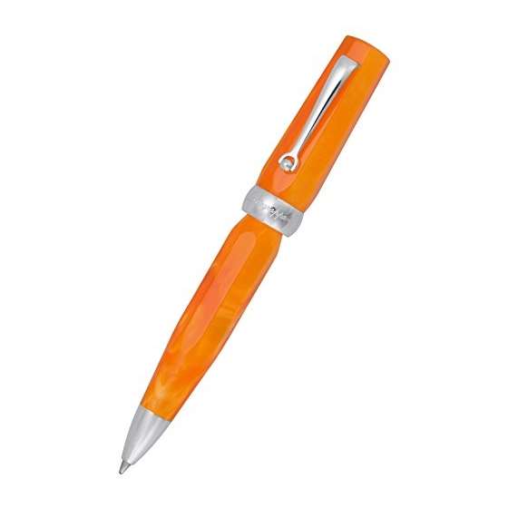 Micra Sterling Silver Orange Ballpoint Pen ISMCCBA
