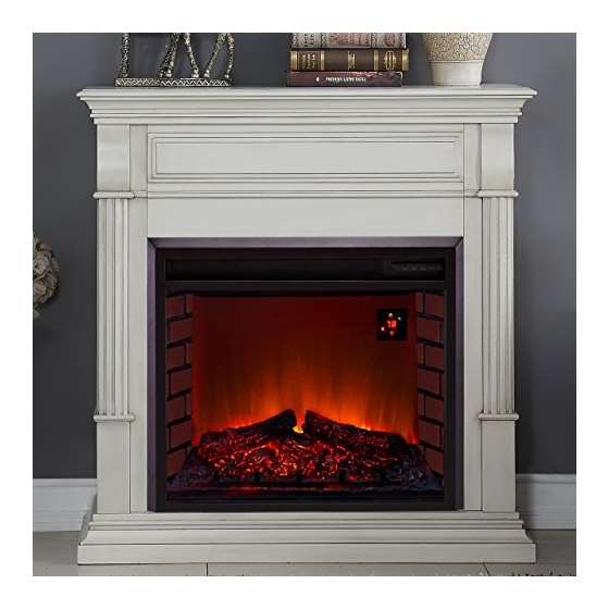 Full Size Electric Fireplace - Remote Control, Ant