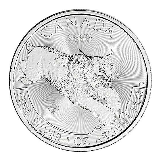 2017 CA Canada Silver Lynx 1 Oz 5 Brilliant Uncirc