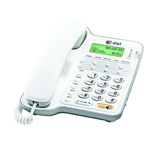 AT T CL2909 Corded Phone With Speakerphone And Cal