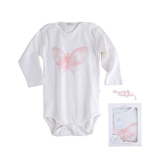 Girl Turkish Cotton Long Sleeve Onesie With Butter