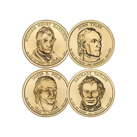 2009 P Presidential Dollar Set 4 Coins Uncirculate