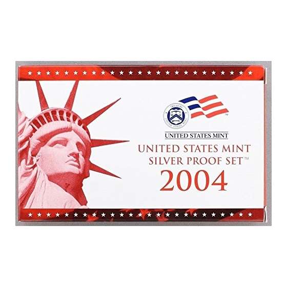 2004 S U.S. Mint 11-Coin Silver Proof Set-OGP Box