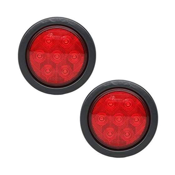 TL-42720-R Pair Of NEW Red LENS 4 And Round Gromme