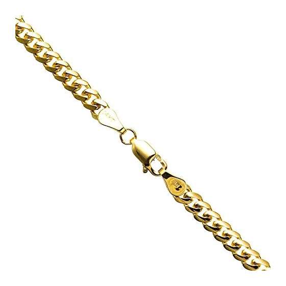 14K YELLOW Gold SOLID ITALY CUBAN Chain - 24 Inche