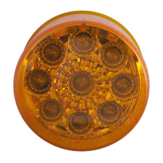 2 And Round LED Amber Marker Clearance Light W 9 D