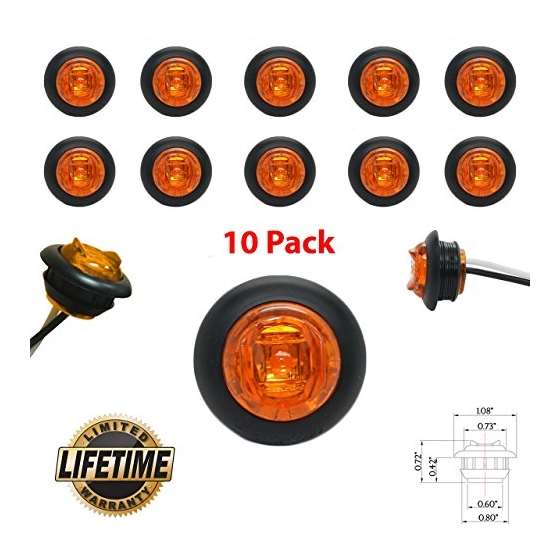 CL-11223-A 10 3/4 And Amber LED Clearance Marker B