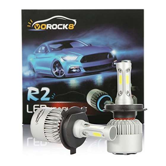 R2 COB H4 9003 8000LM LED Headlight Conversion Kit