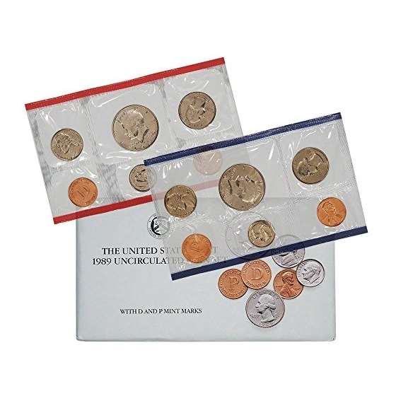 1989 Various Mint Marks US Uncirculated P D Mint S