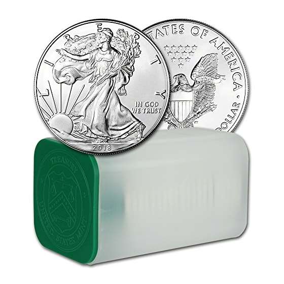 2018 American Silver Eagle 1 Roll-TWENTY 20 Coins