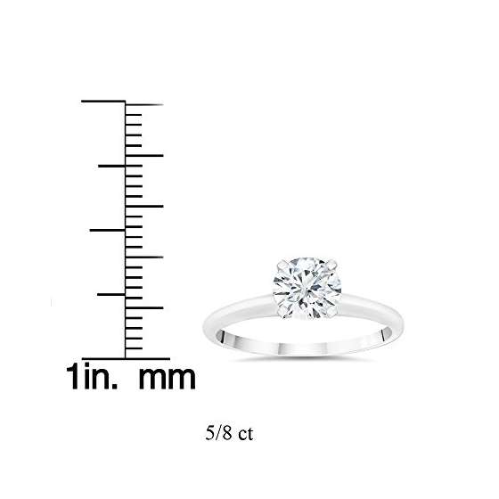 5/8Ct Lab Grown Diamond Solitaire Engagement Rin-3