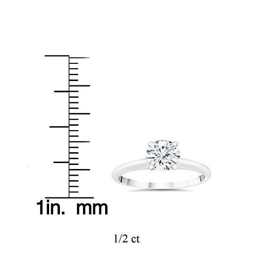 1/2Ct Lab Grown Diamond Solitaire Engagement Rin-3