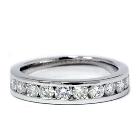 1Ct Lab Grown Diamond Wedding Ring 14K White Gold