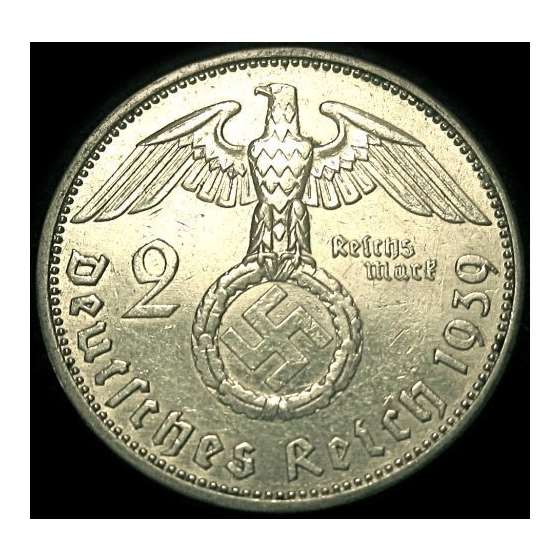 1936-1939 Silver 2 Reichsmark