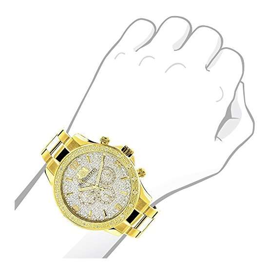 Liberty Mens Diamond Watch For Sale 0.2Ct Yellow-3