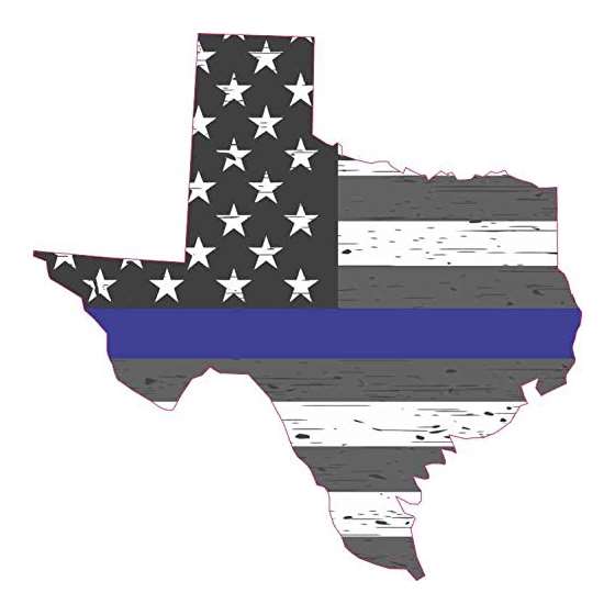 5In X 5In Rustic Texas Blue Lives Matter Sticker T