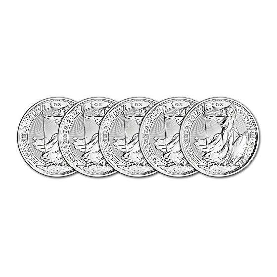 UK 2018 Great Britain Silver Britannia 1 Oz FIVE 5