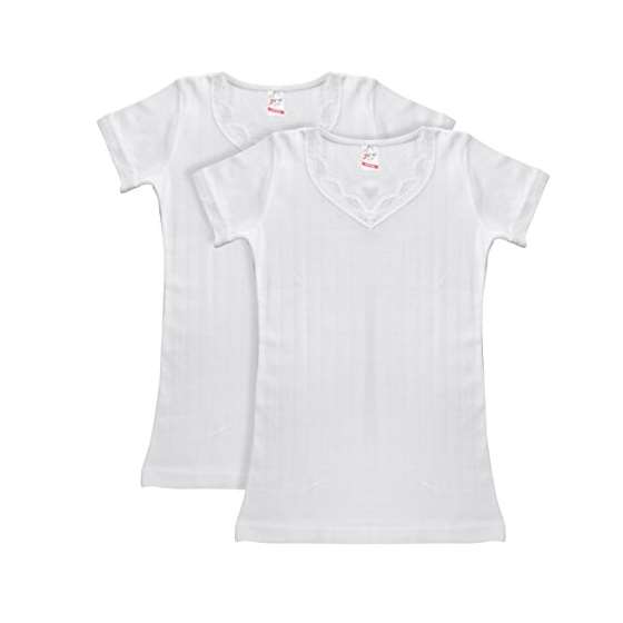 Kids By Girls Turkish Pointelle 100% Cotton V-Neck