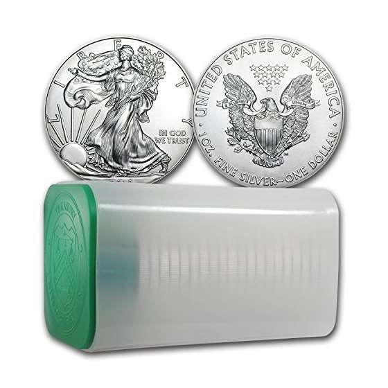 2018 1 Oz Silver American Eagle Coins BU Lot, Roll