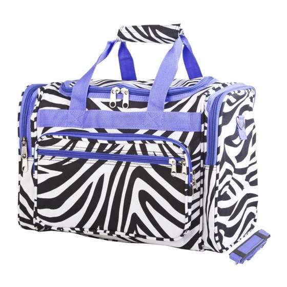 Purple Zebra Duffle Bag 16-Inch-3