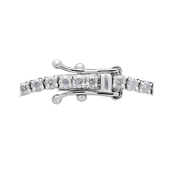 3Ct Lab-Grown Diamond Tennis Bracelet 14K White-3